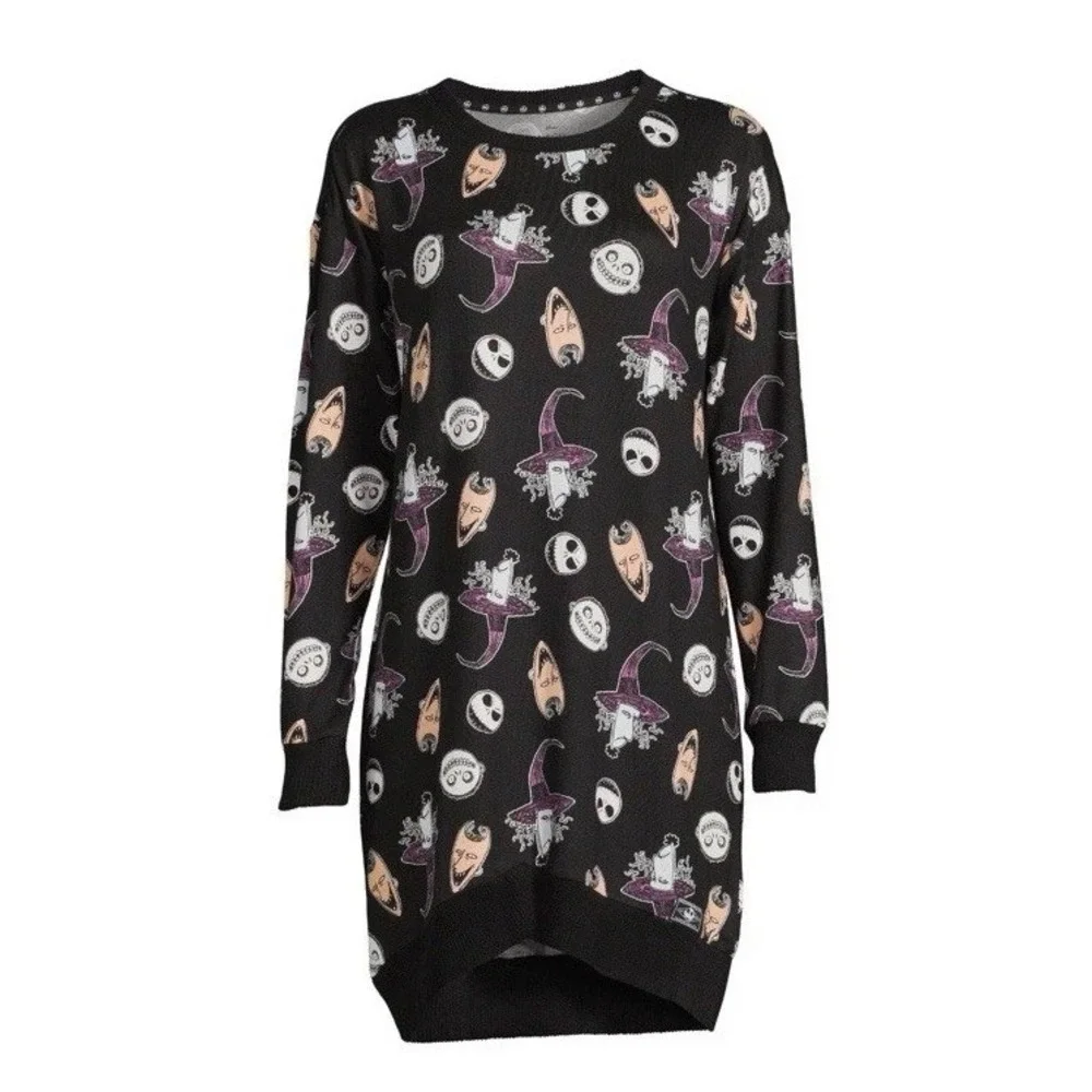 The Nightmare Before Christmas Sleep Shirt Womens XS Jack Skellington Sally - Picture 3 of 11